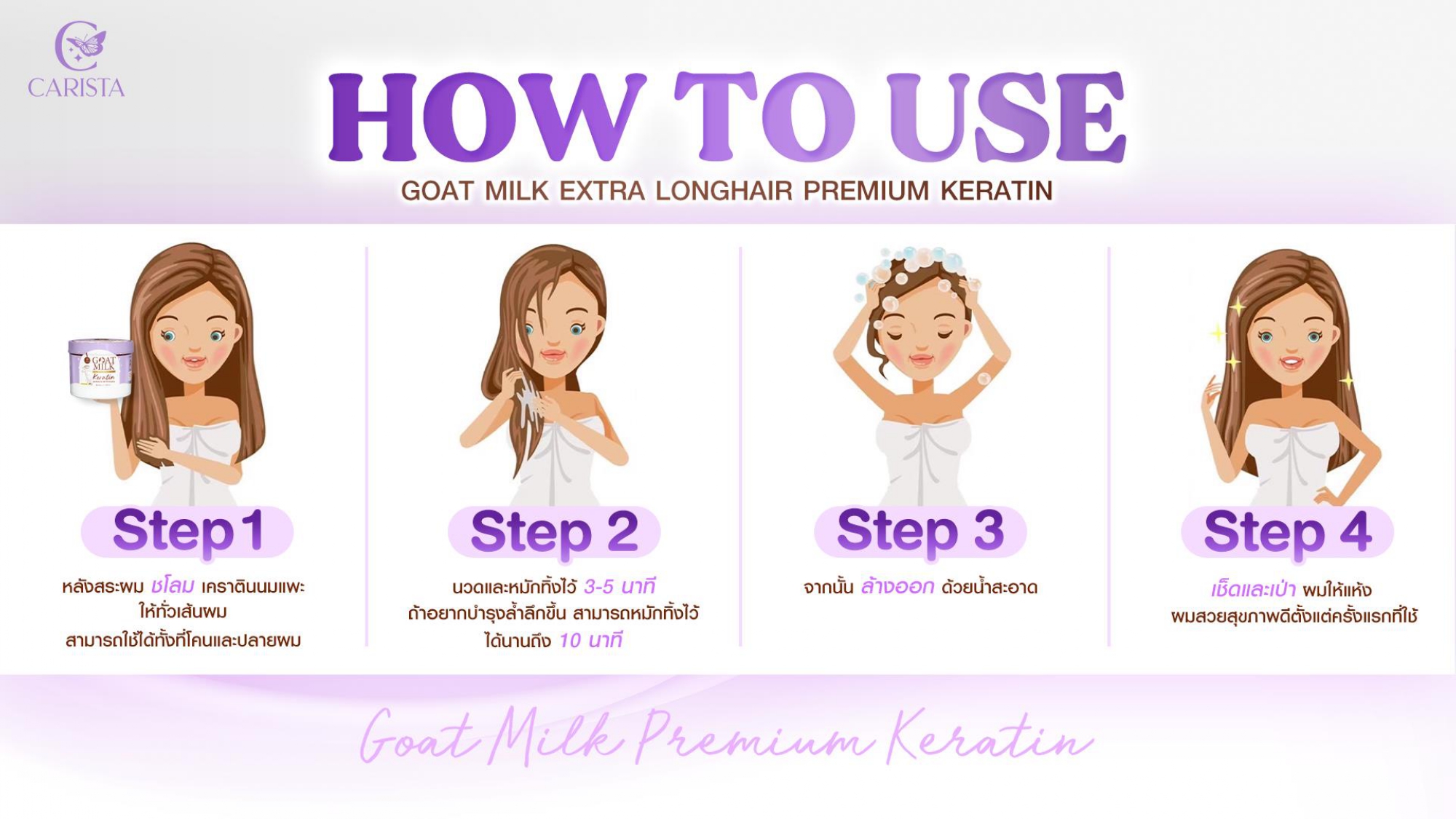 Goat Milk Extra Longhair Premium Keratin 500g.